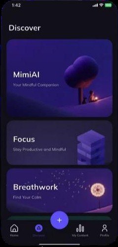 The Self-Mastery app discover screen