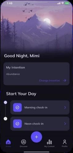 The Self-Mastery app home screen